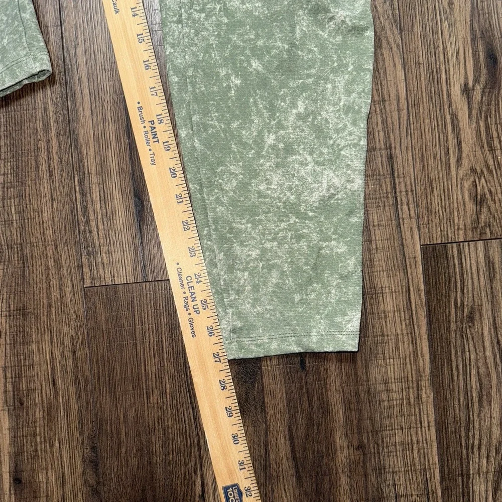 Lululemon Textured Tech Pant Denim Wash Print Green Twill Multi Men's Size Large